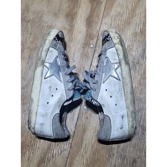 Golden Goose GGDB Superstar Lace Up Python Toe Sneakers Shoes 37 - Picture 3 of 15